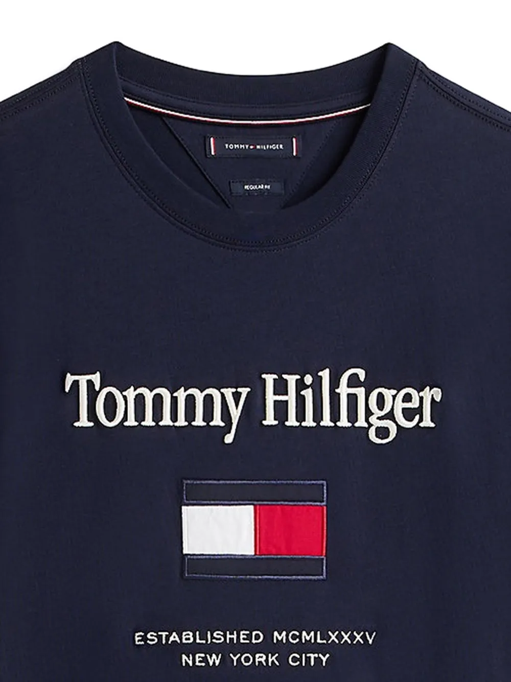 Tommy Hilfiger T-shirt met geborduurd logo Blauw