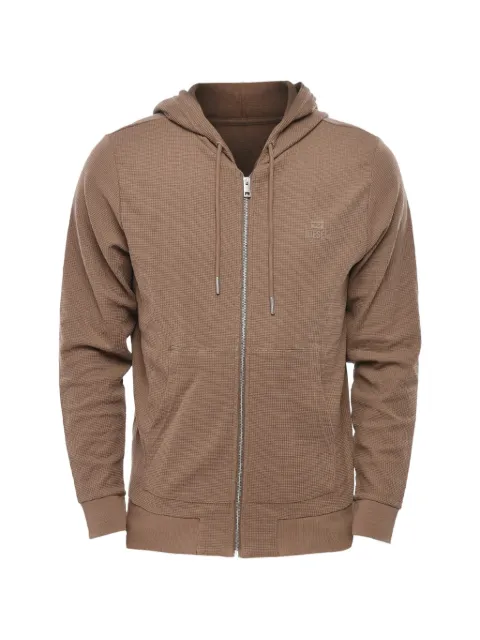 Diesel waffle-knit zip-up hoodie