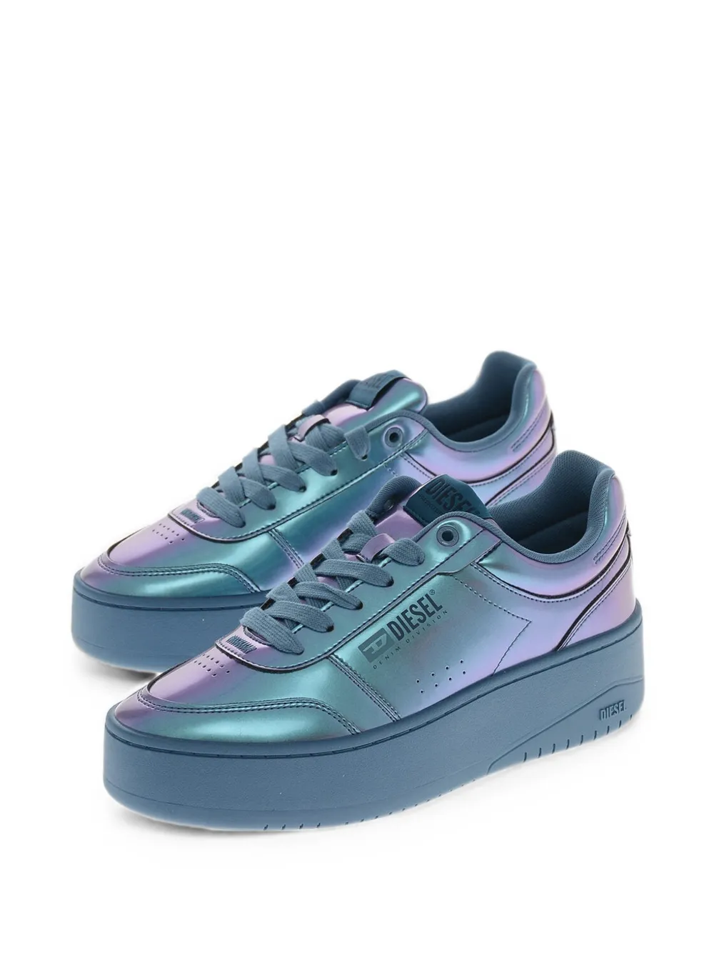 Diesel lace-up fastening sneakers Blauw