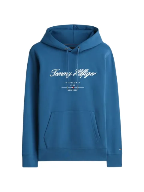 Tommy Hilfiger logo-print drawstring hoodie