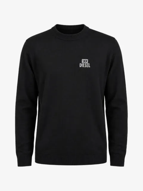 Diesel logo-embroidered crew-neck sweater