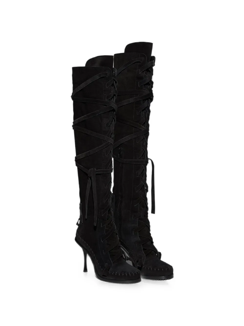 DSQUARED2 lace-up suede boots Zwart