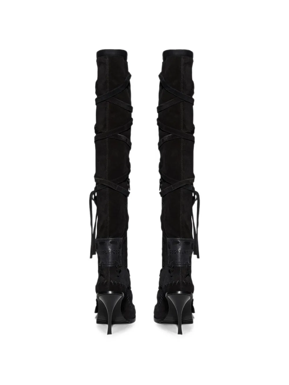 DSQUARED2 lace-up suede boots Zwart