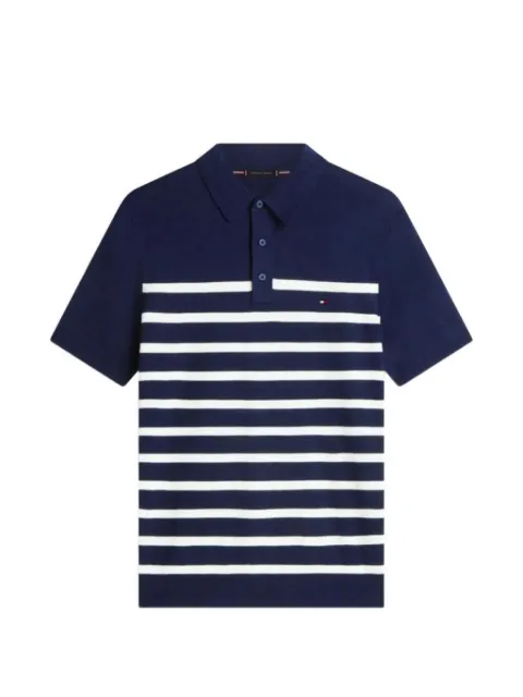 Tommy Hilfiger suéter con logo bordado y rayas horizontales