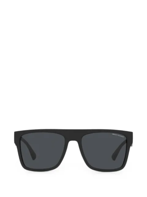 Armani Exchange rectangle-frame logo-print sunglasses