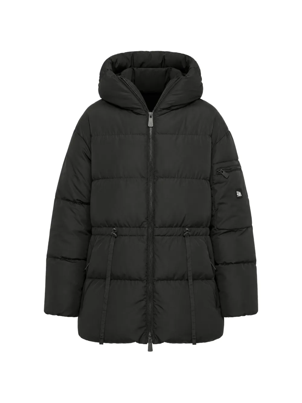 Bacon Cloud drawstring-waist down coat - Schwarz