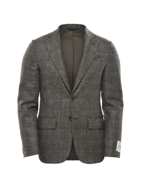 Corneliani check-pattern flap-pocket blazer