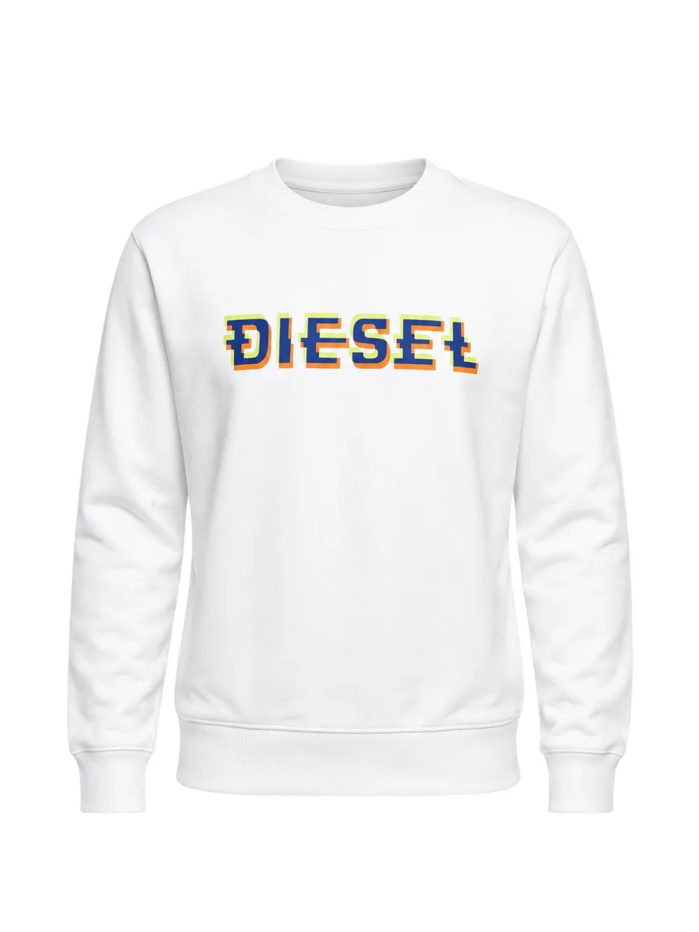 Diesel logo-print brushed sweatshirt - Weiß