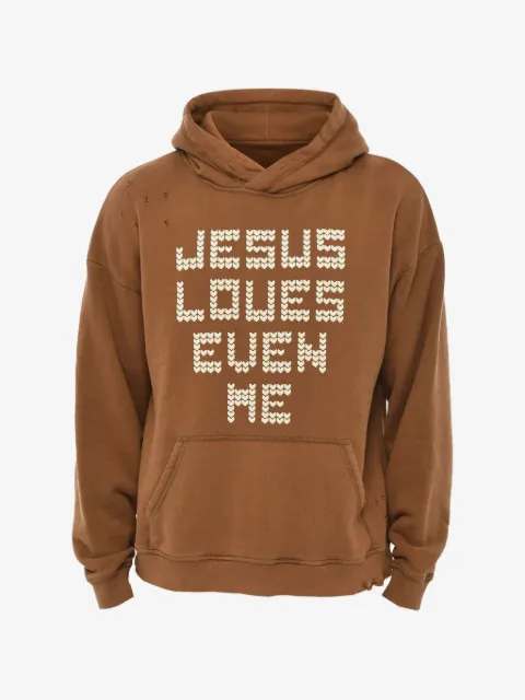 DSQUARED2 hoodie bordado con efecto envejecido