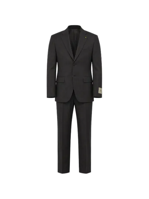 Corneliani chalk-stripe scalloped suit