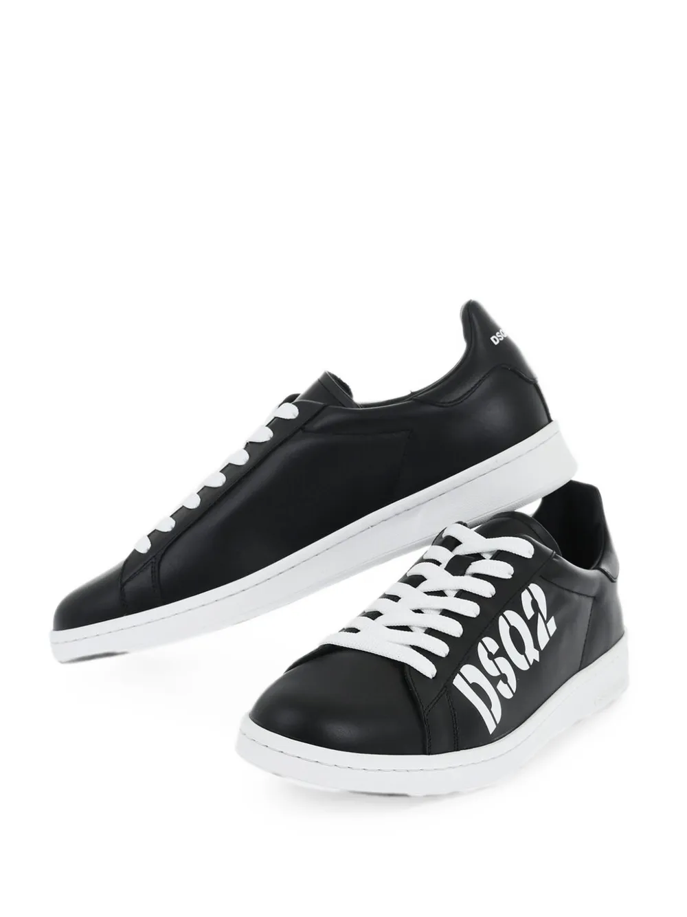 DSQUARED2 Boxer logo-print sneakers Zwart