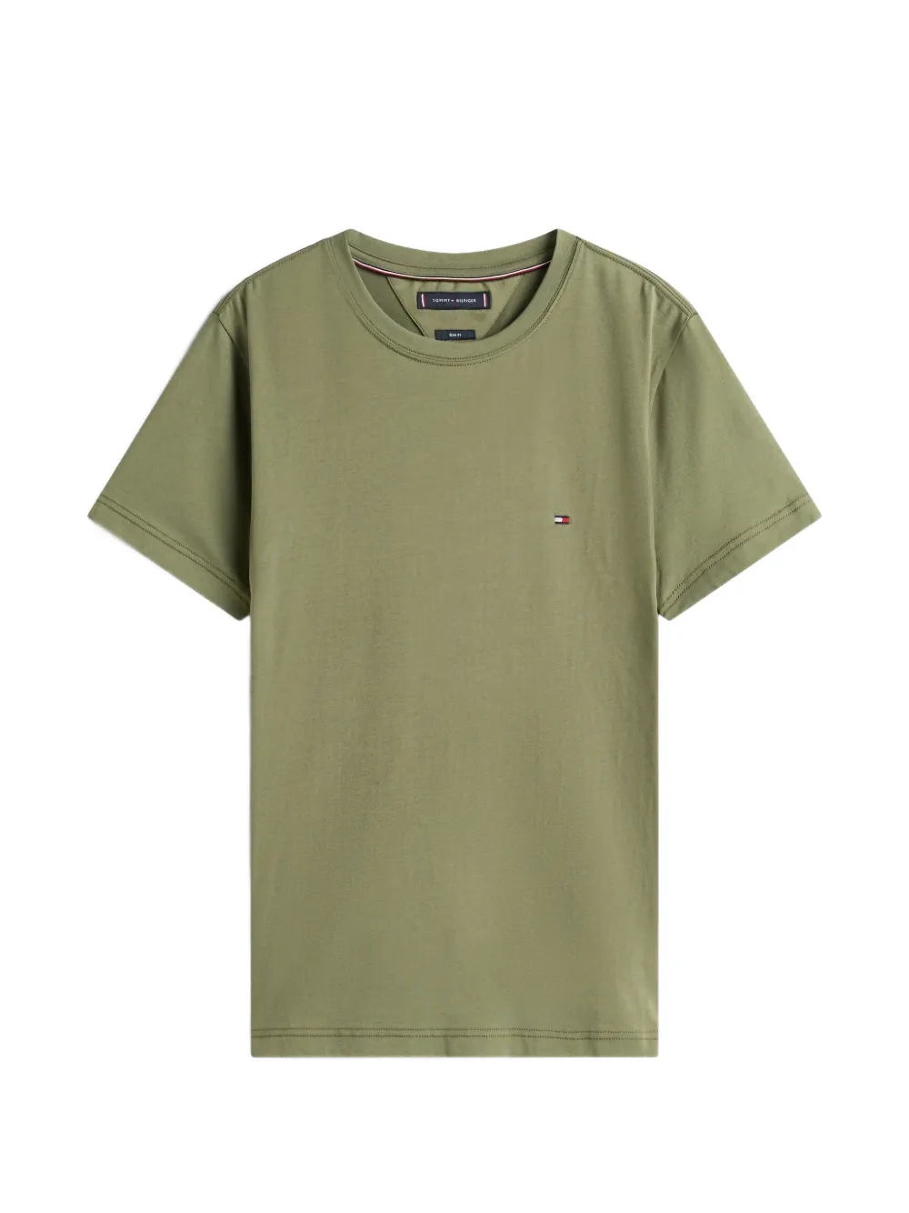 Tommy Hilfiger logo-appliqué crew-neck T-shirt - Verde