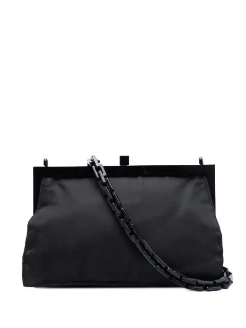 Prada Pre-Owned 2000-2013 테수토 키스락 프레임 체인 크로스 백