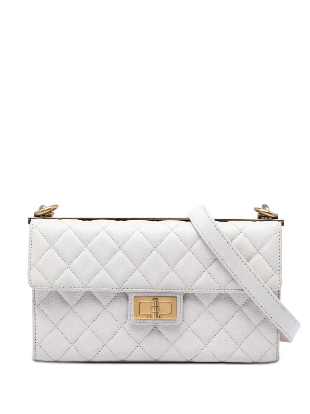 CHANEL Pre-Owned Borsa a tracolla Reissue 2.55 Rita Flap media trapuntata 2012-2013 - Bianco