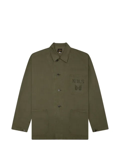 Needles chaqueta N-3 con motivo de espiga y botones