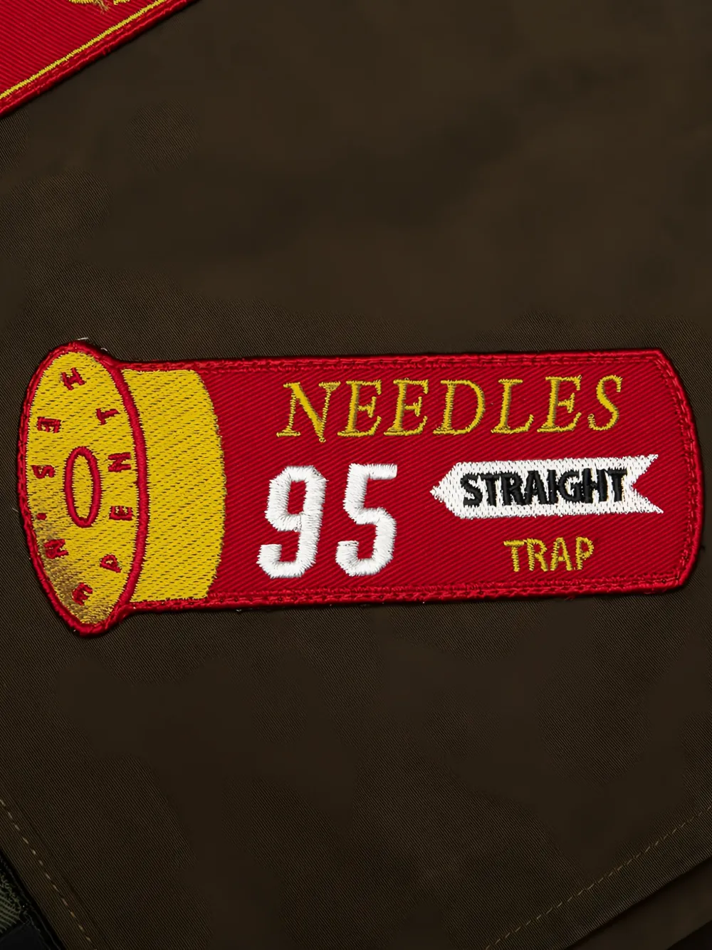 Needles Shooting jack van gewaxt leer met opgestikt detail Bruin