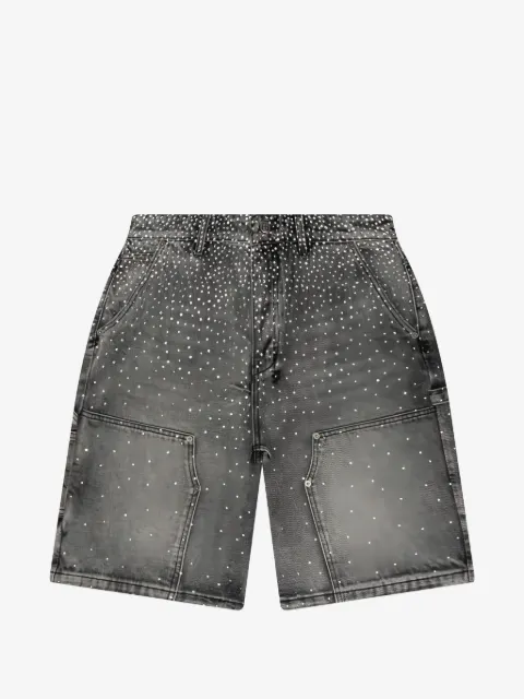 Ksubi Maxx Operator crystal-embellished shorts