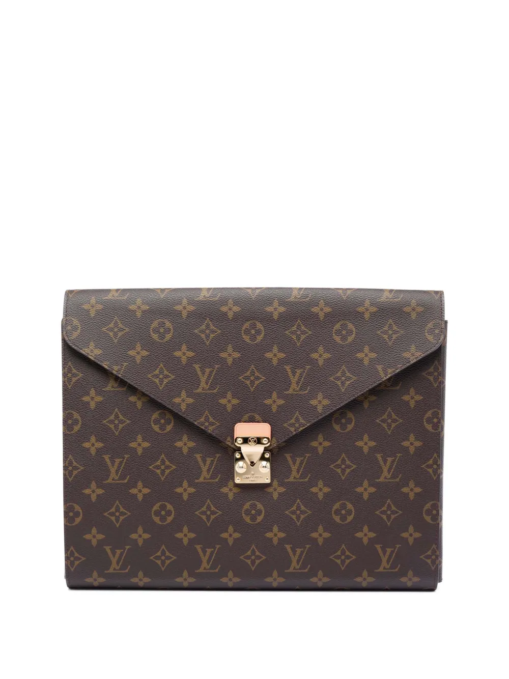 Louis Vuitton Pre-Owned Clutch Monogram Mark Folder 2021-2026 - Marrone
