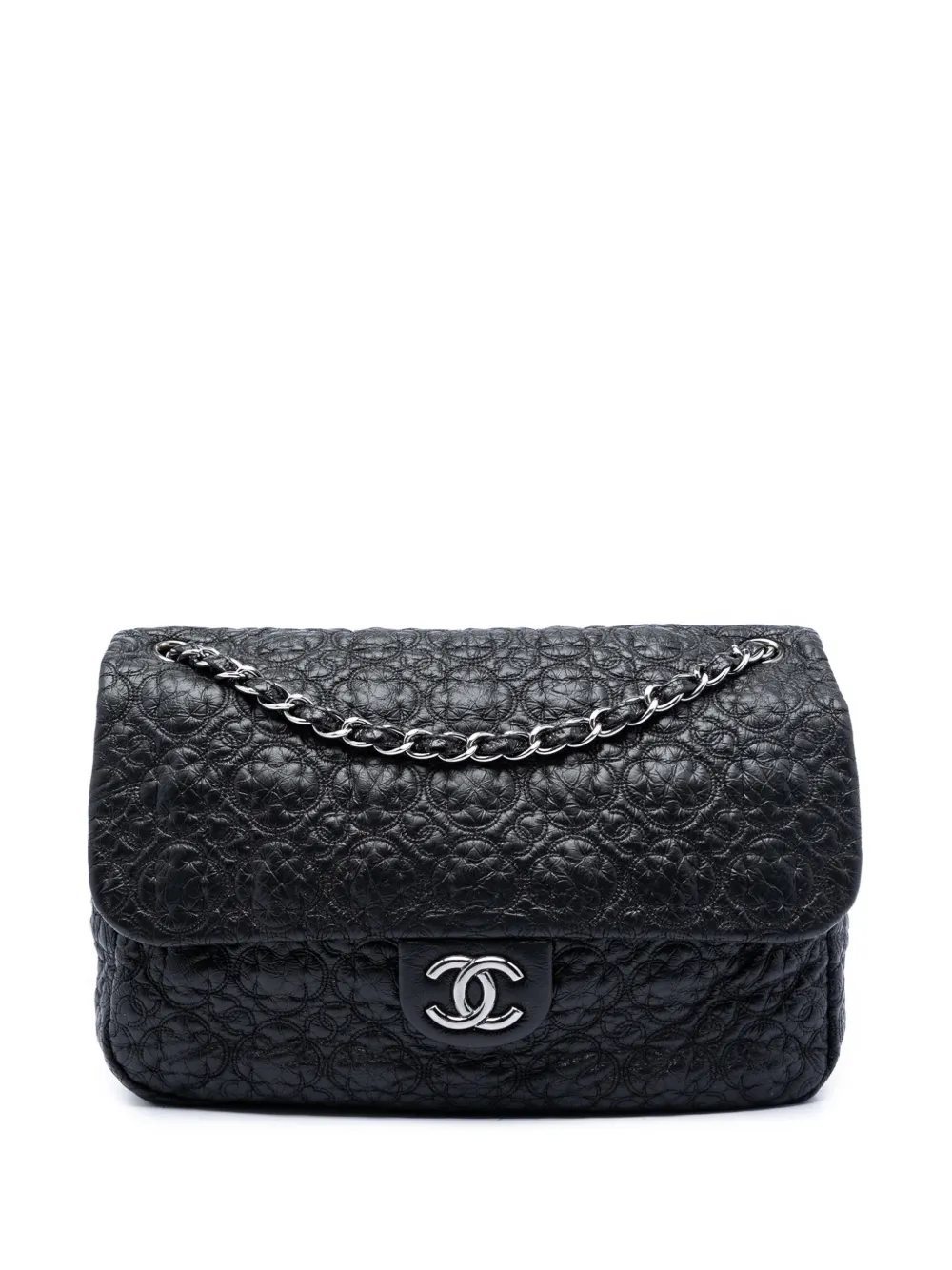 CHANEL Pre-Owned Borsa a spalla Jumbo Vinyl Rock In Moscow con battente 2008-2009 - Nero