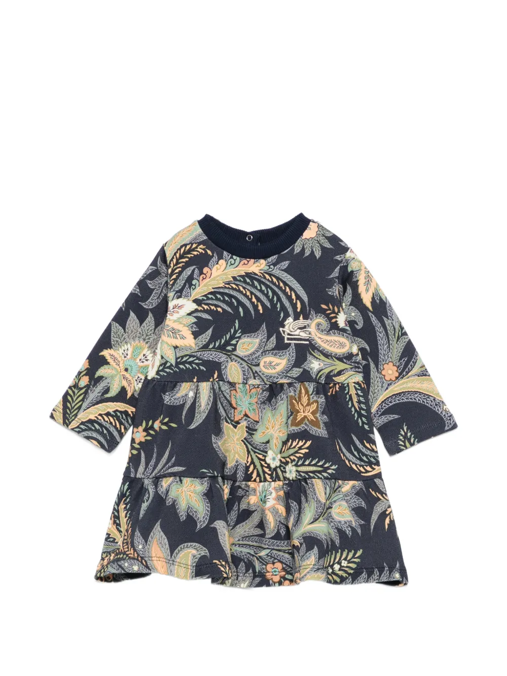 ETRO KIDS paisley-print tiered dress - Blu