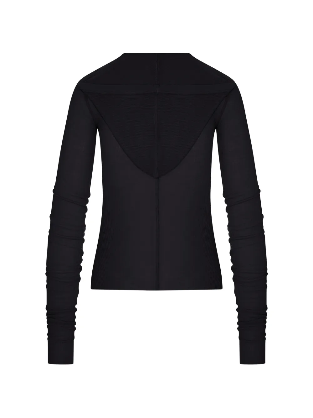 Rick Owens Geribbeld T-shirt met capuchon Zwart