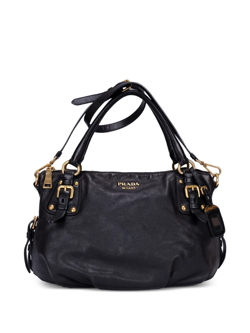 Prada Pre-Owned buckled leather shoulder bag - Schwarz