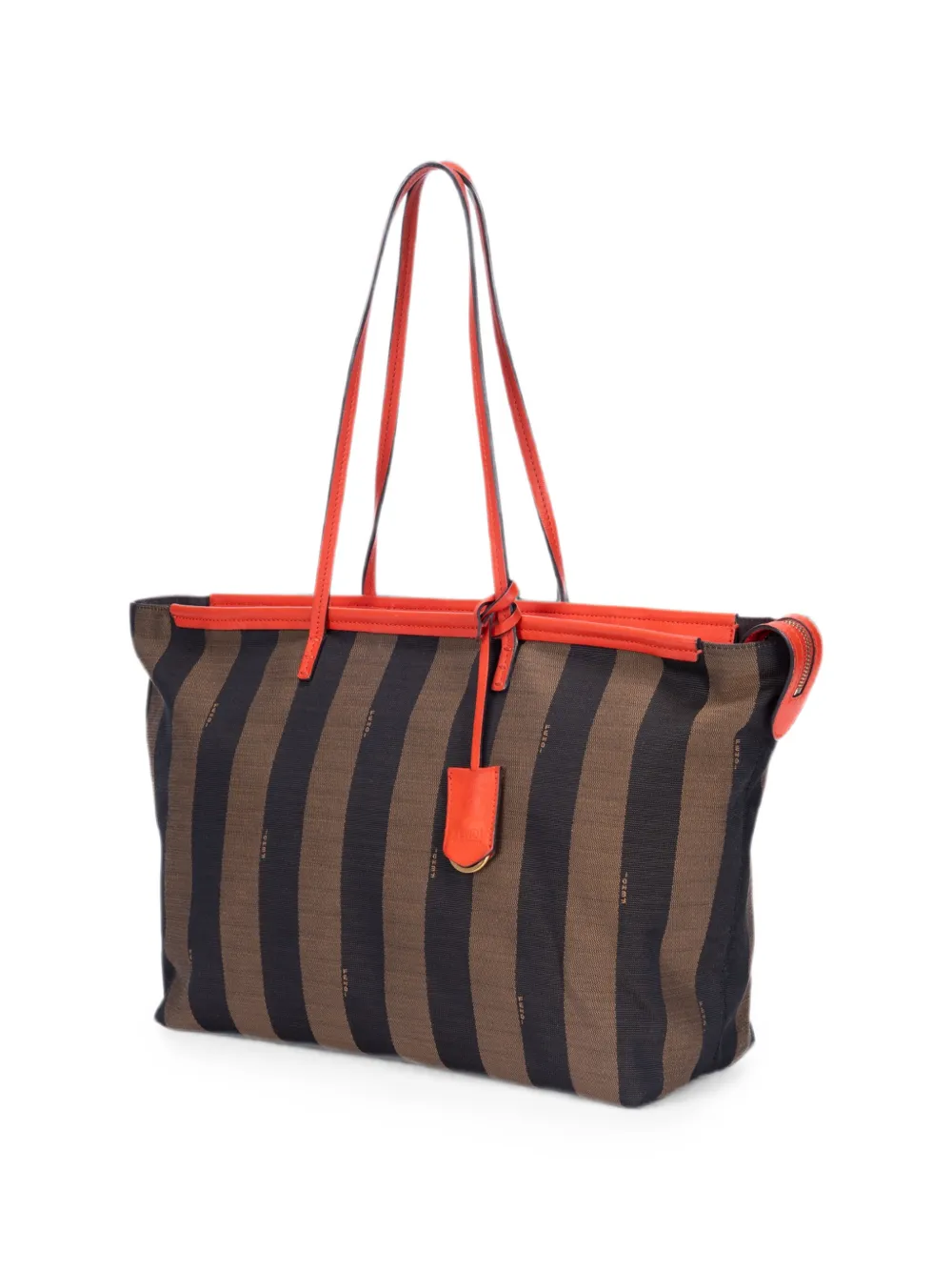 Fendi Pre-owned Pequin Roll Tote Bag in Brown, view 3