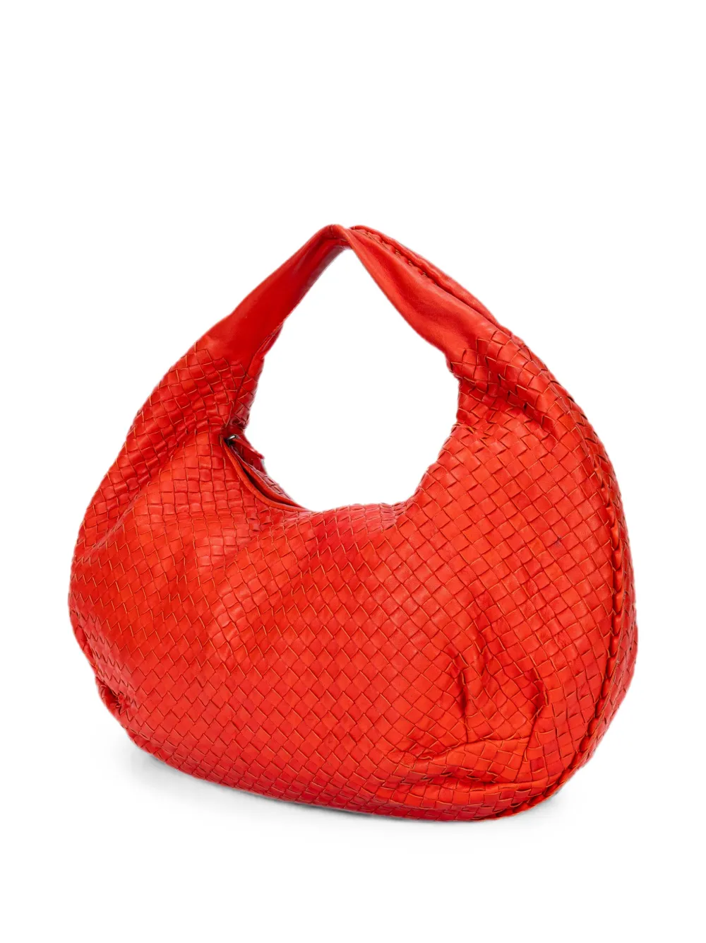 Bottega Veneta Pre-Owned Intrecciato hobo tas Oranje
