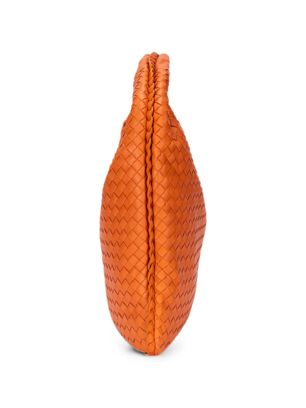 Bottega Veneta Pre-Owned Grote Intrecciato Hobo schoudertas Oranje