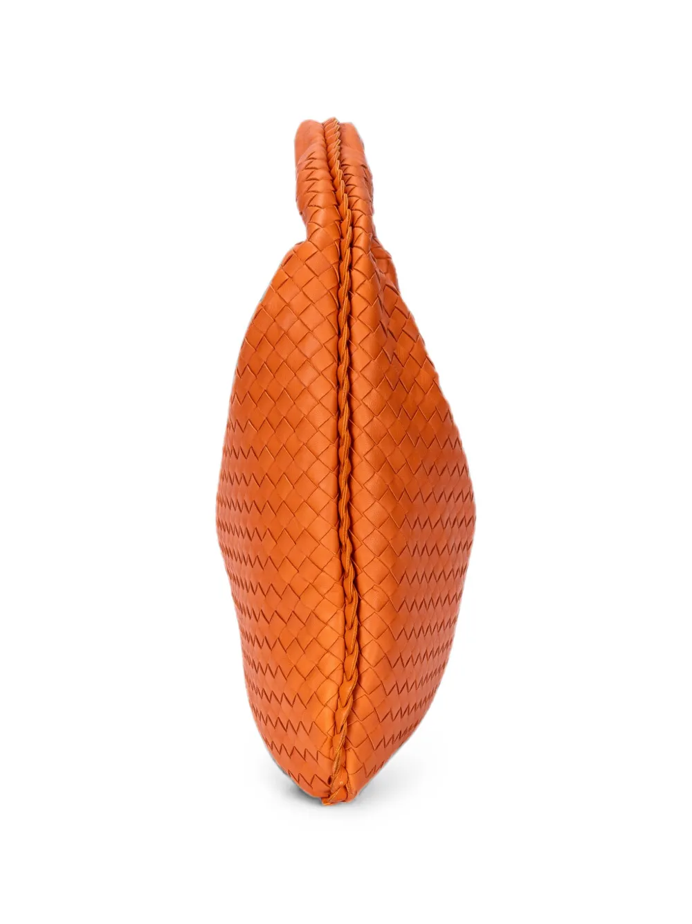 Bottega Veneta Pre-Owned Grote Intrecciato Hobo schoudertas Oranje