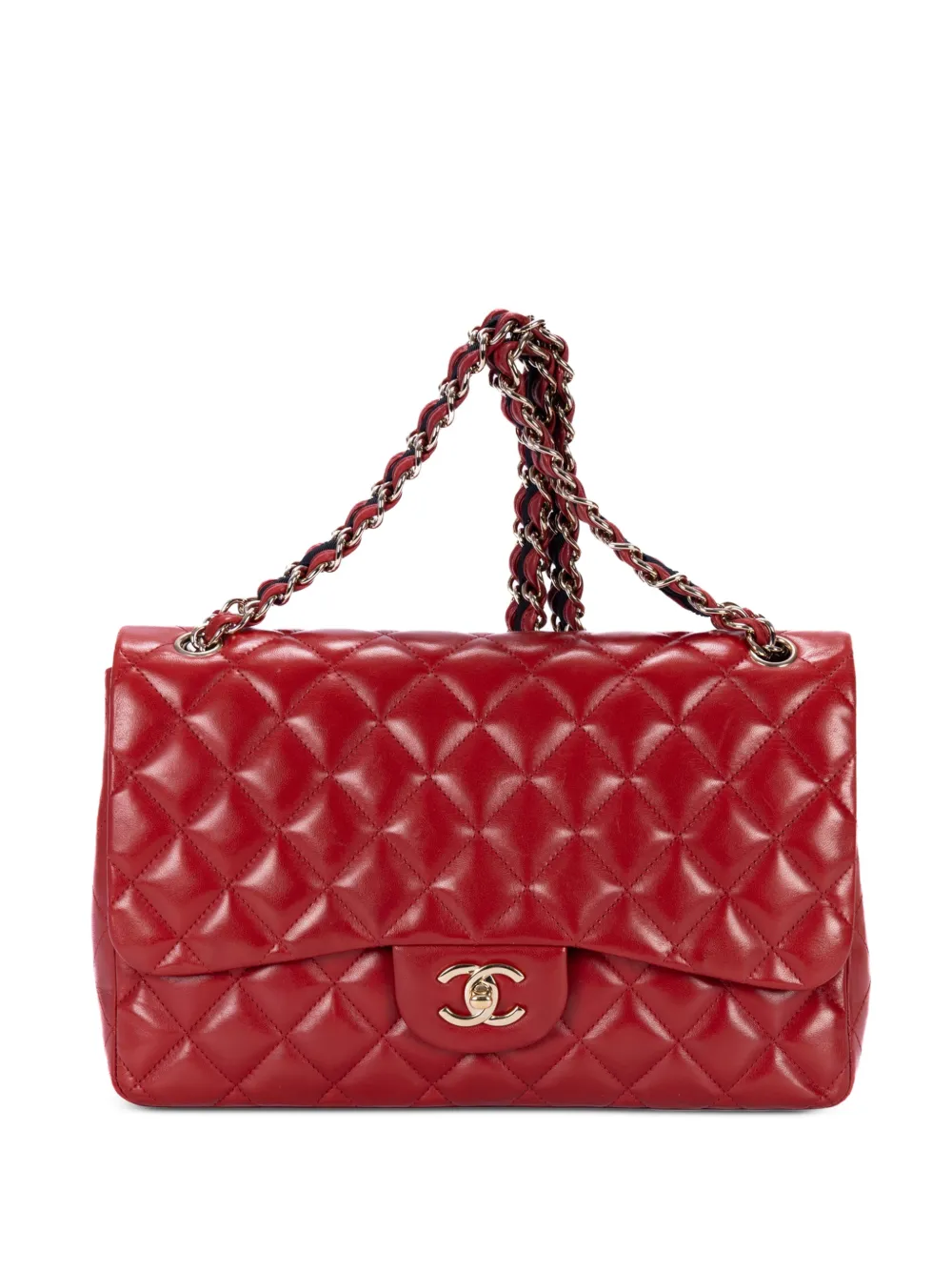 CHANEL Pre-Owned Classic Jumbo single flap shoulder bag - Red
