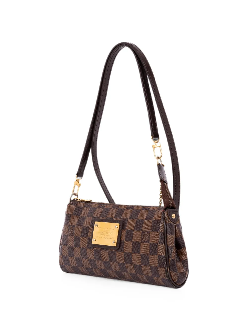 Louis Vuitton Pre-Owned Eva Damier Ebène clutch Bruin