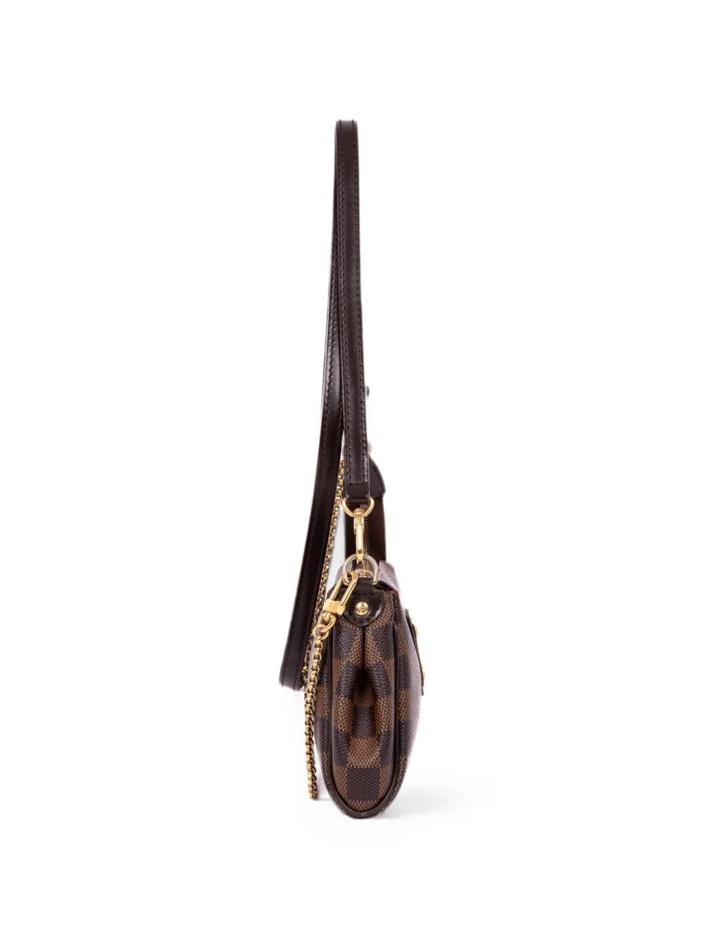 Louis Vuitton Pre-Owned Eva Damier Ebène clutch Bruin