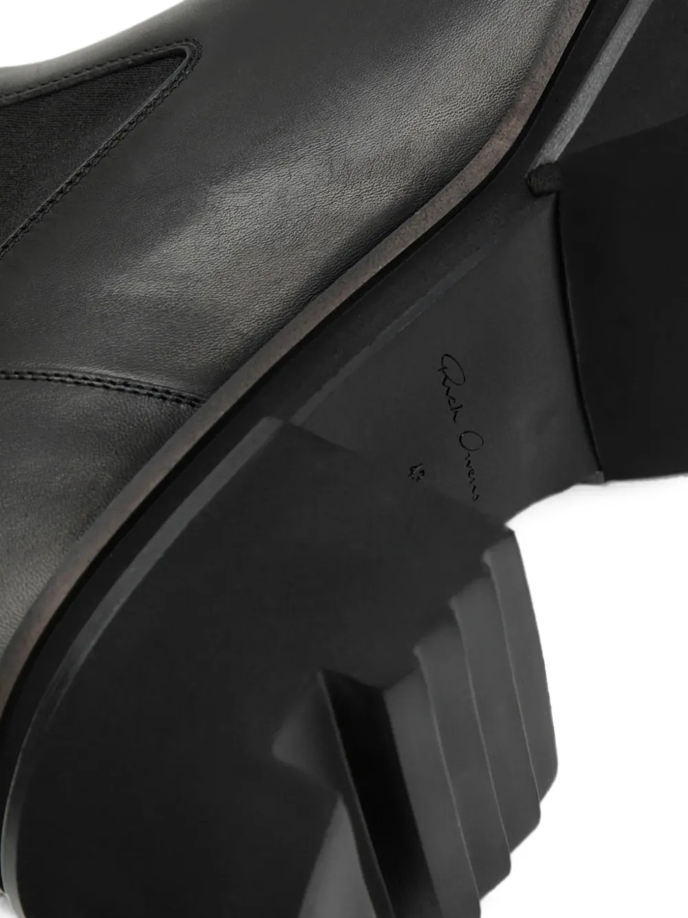 Rick Owens Beatle Gabe leather chelsea boots Zwart