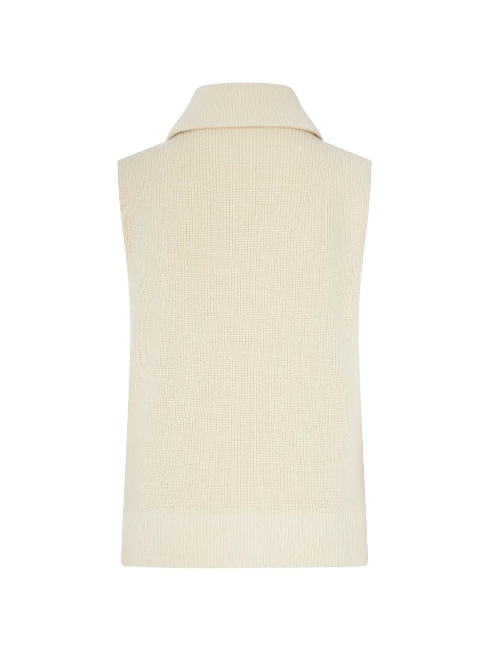 Maison Margiela Ribgebreide gilet met rits Beige