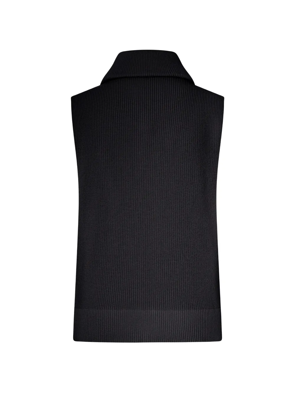 Maison Margiela Ribgebreide top met rits Zwart
