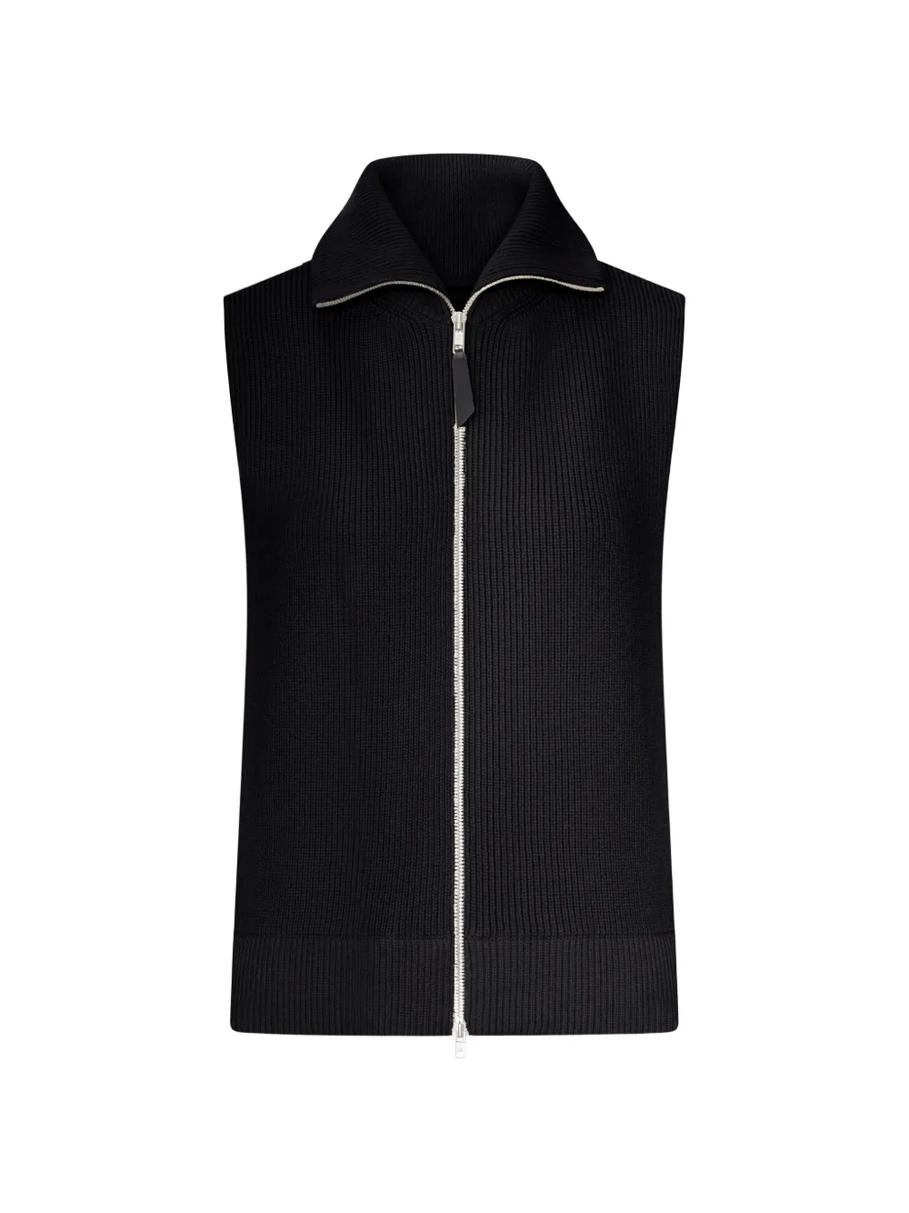 Maison Margiela ribbed-knit zip-up vest - Nero