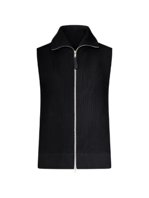 maison margiela リブニットベスト　S Maison Margiela リブニット ベスト | ブラック | FARFETCH JP