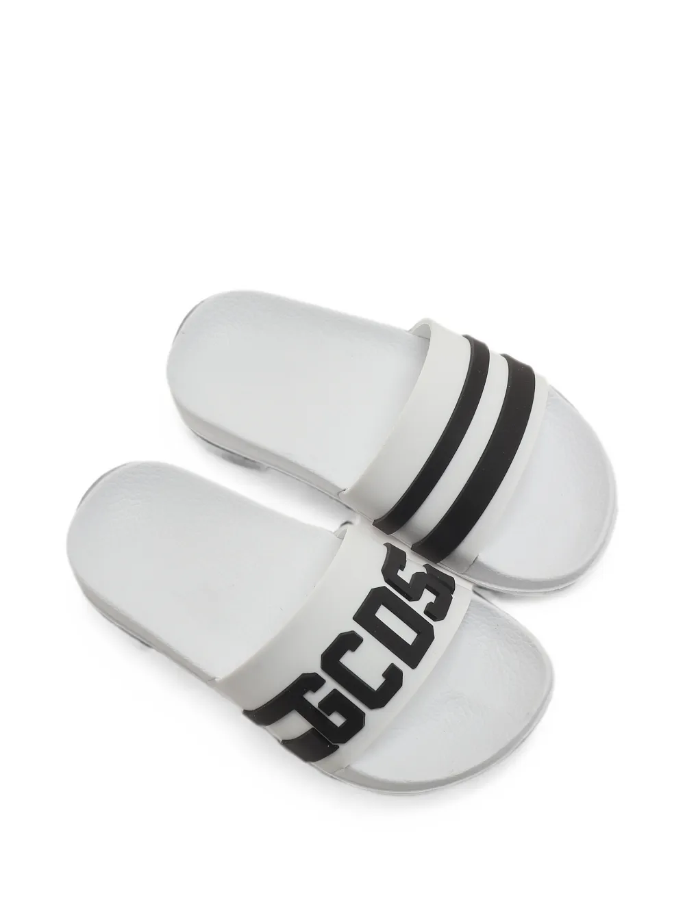 Gcds Kids logo-print sandals Wit