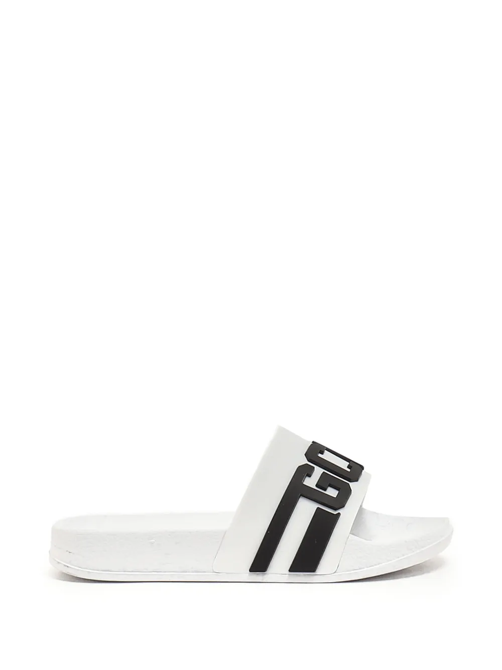Gcds Kids logo-print sandals - Bianco
