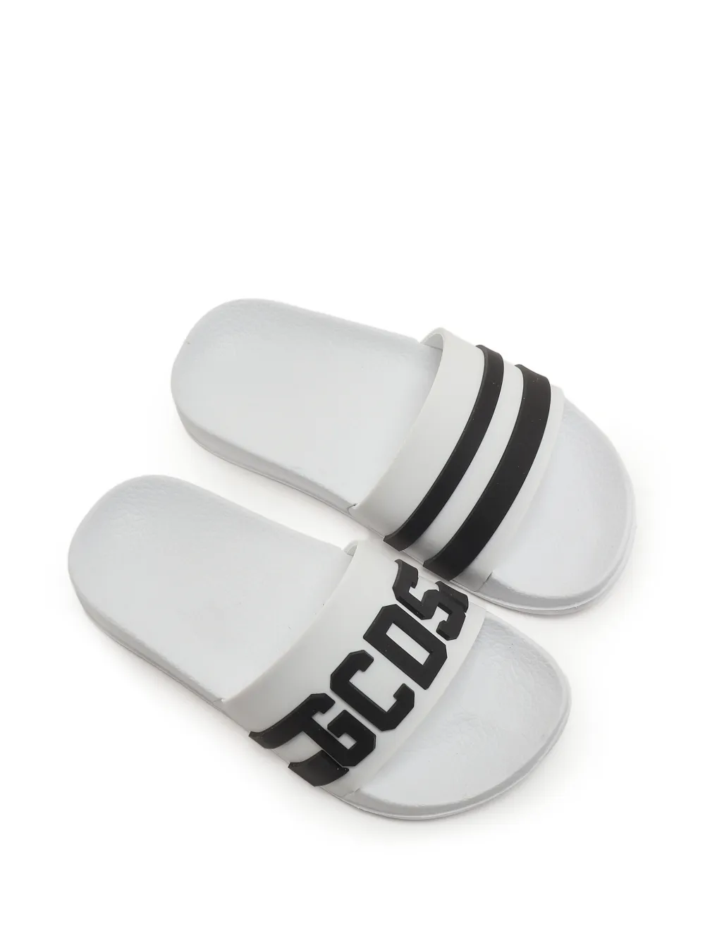 Gcds Kids logo-print sandals - Bianco