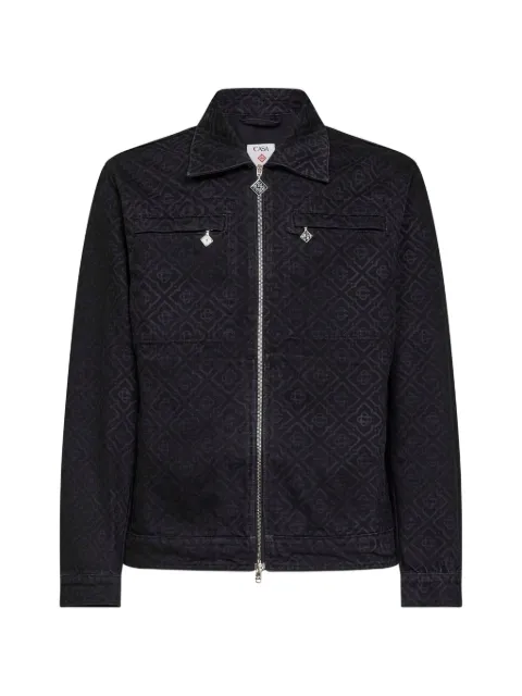 Casablanca monogram-pattern denim jacket