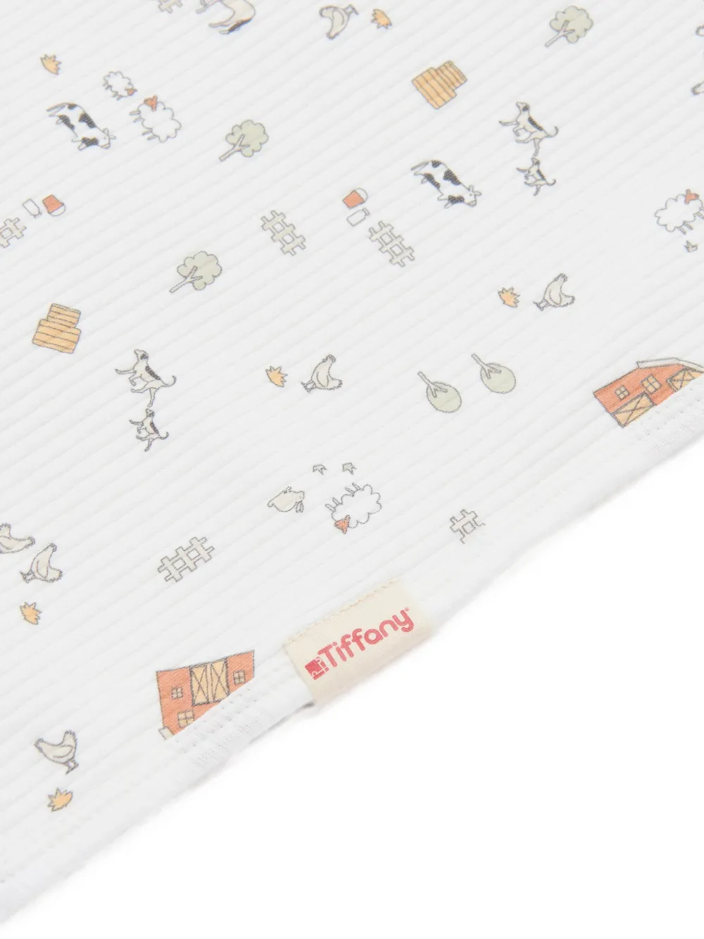 TIFFANY KIDS Deken met boerderij-print Wit