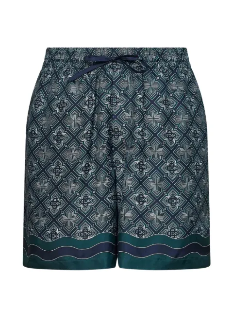 Casablanca Radiating Monogram silk shorts