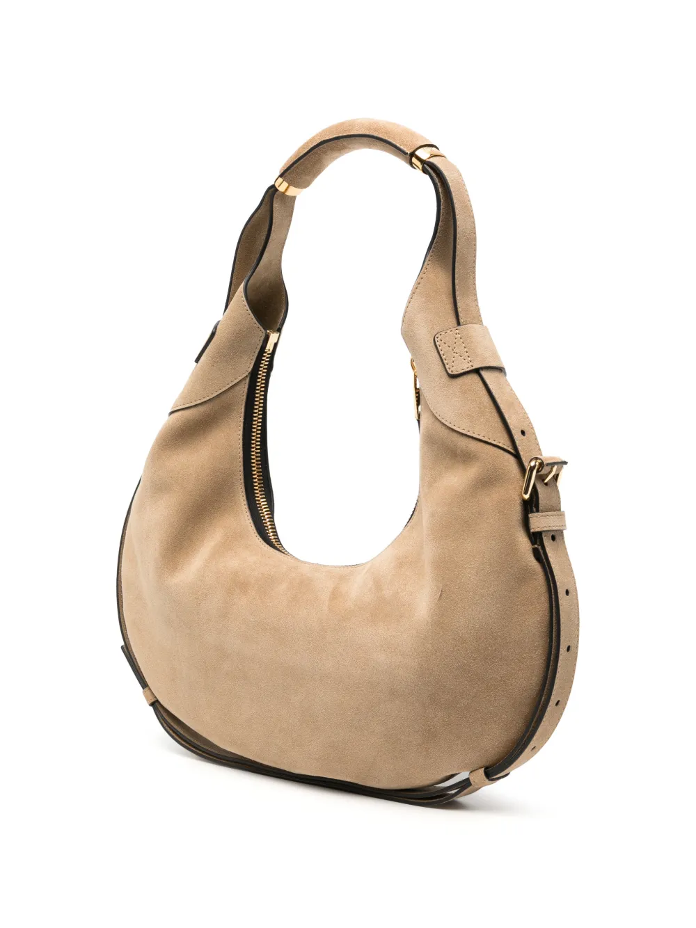 Moschino Crescent-shape Shoulder Bag in Neutrals, view 3