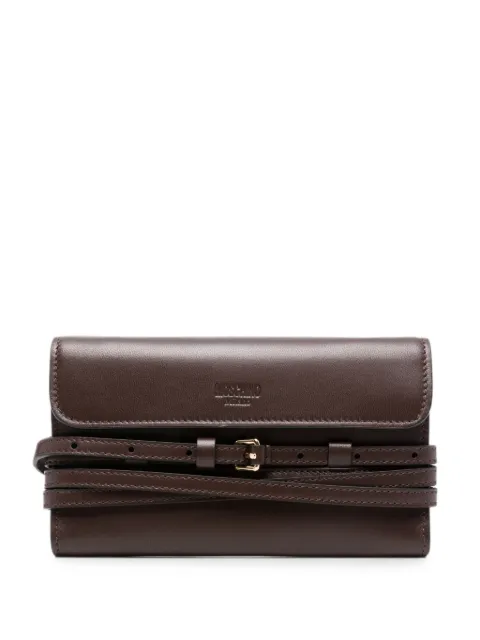 Moschino buckle-detail chain-strap wallet