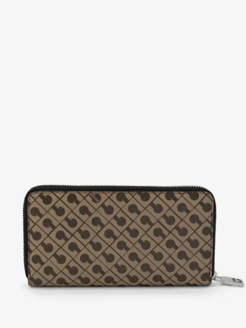 Gherardini monogram-print zip-around wallet