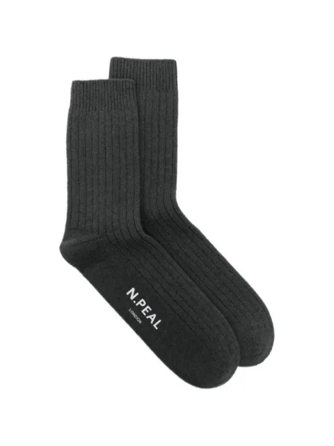 N.Peal ribbed house socks