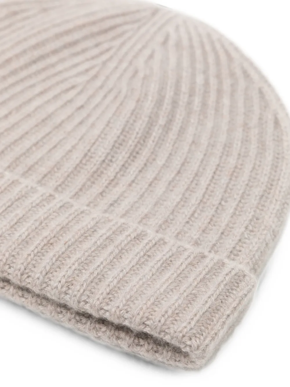 N.Peal Ribgebreide muts Beige