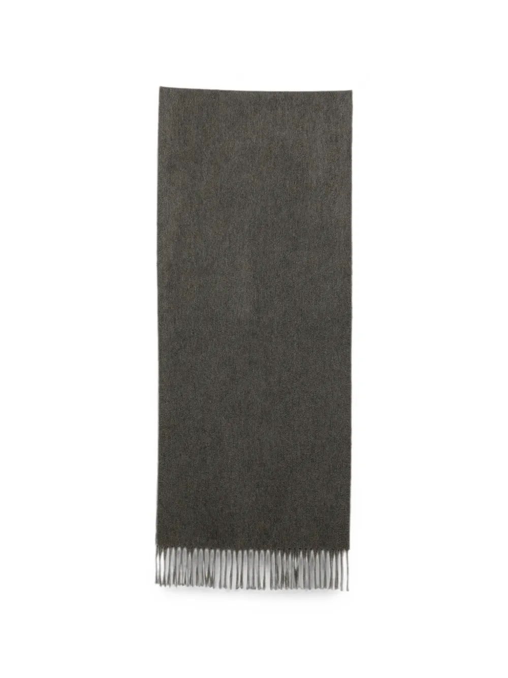 N.Peal Sciarpa in cashmere con frange - Grigio